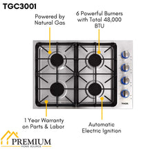Perfectly Condition Openbox with Super Discount Thor 30 in. Drop - in Natural Gas Cooktop in Stainless Steel, TGC3001 - R - Smart Kitchen Lab