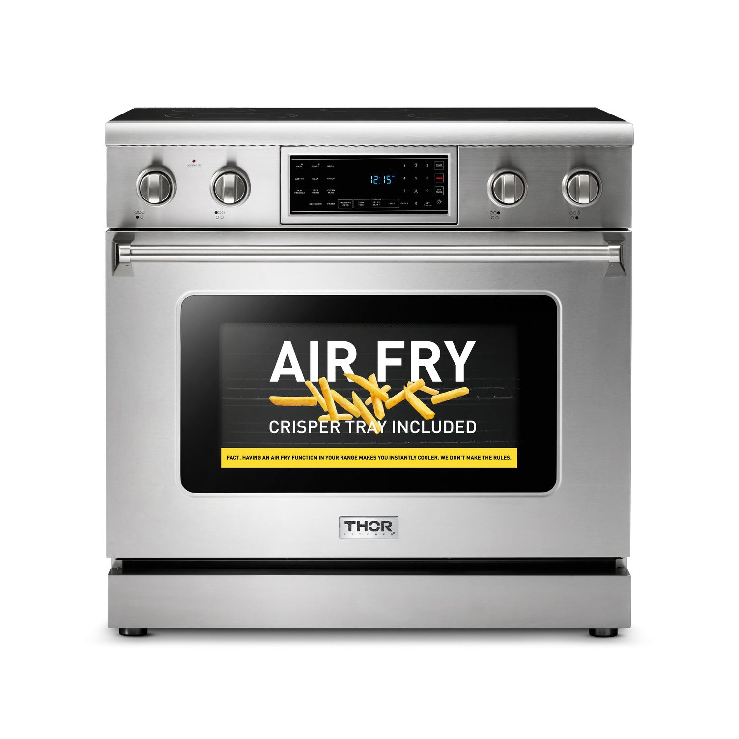 Perfectly Condition Openbox with Super Discount Thor Kitchen 36 Inch Air Fry and Self - Clean Professional Electric Range, TRE3601 - R - Smart Kitchen Lab