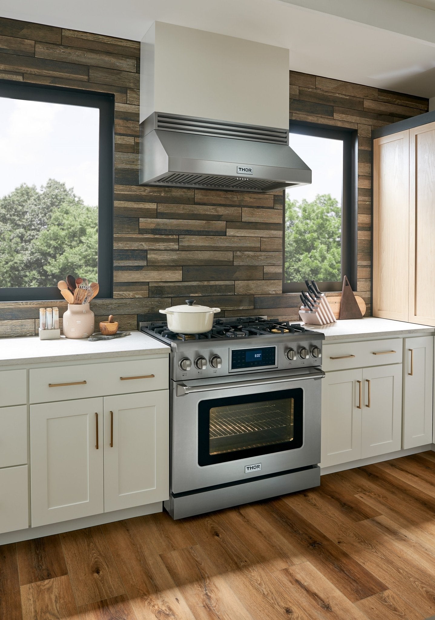 Perfectly Condition Openbox with Super Discount Thor Kitchen 36 Inch Air Fry and Self - Clean Professional Electric Range, TRE3601 - R - Smart Kitchen Lab