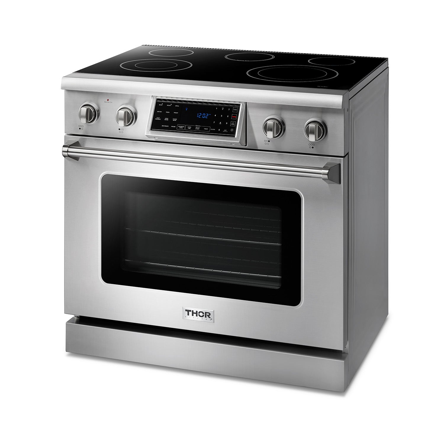 Perfectly Condition Openbox with Super Discount Thor Kitchen 36 Inch Air Fry and Self - Clean Professional Electric Range, TRE3601 - R - Smart Kitchen Lab
