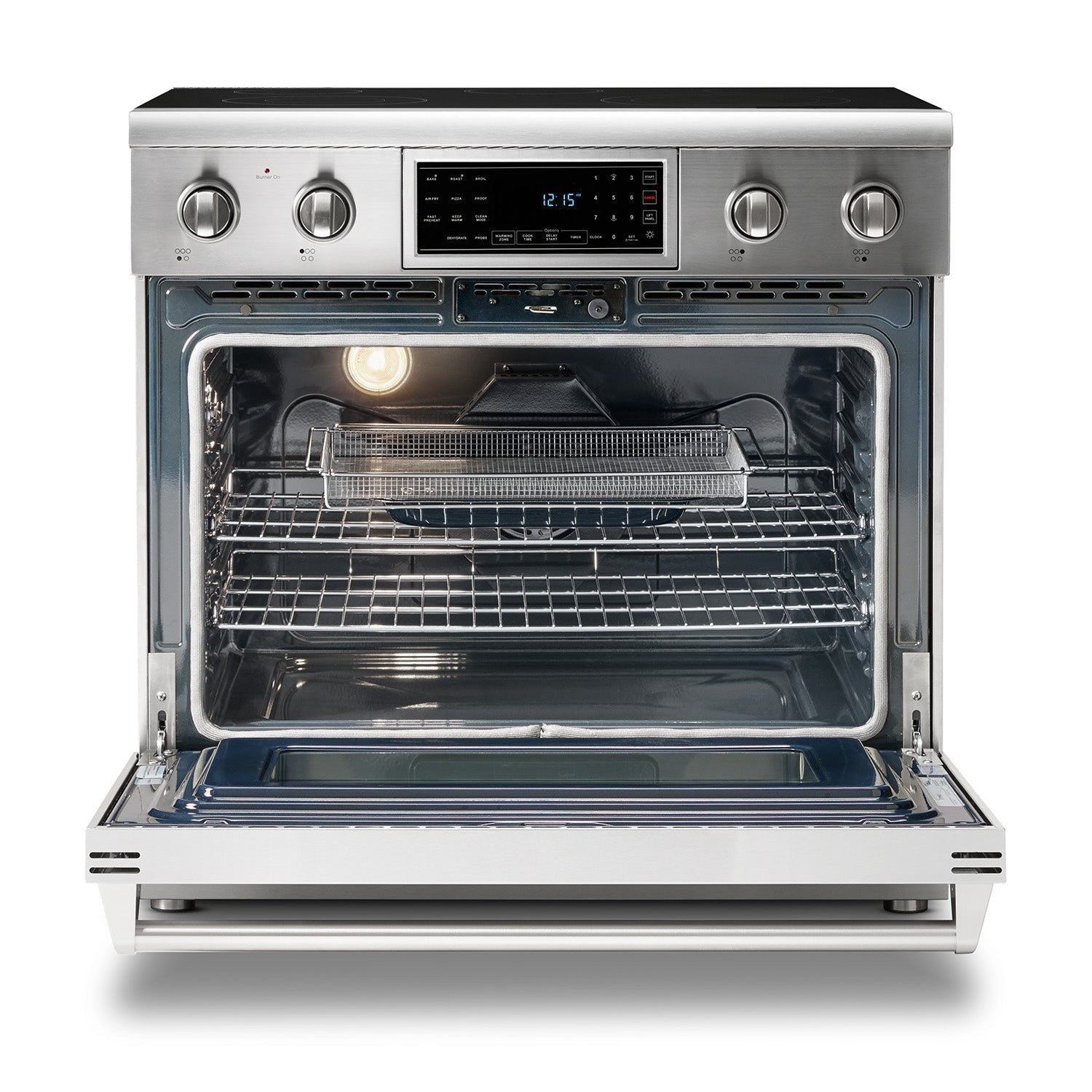 Perfectly Condition Openbox with Super Discount Thor Kitchen 36 Inch Air Fry and Self - Clean Professional Electric Range, TRE3601 - R - Smart Kitchen Lab