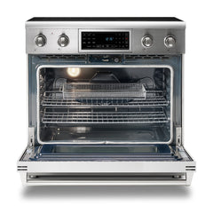 Perfectly Condition Openbox with Super Discount Thor Kitchen 36 Inch Air Fry and Self - Clean Professional Electric Range, TRE3601 - R - Smart Kitchen Lab