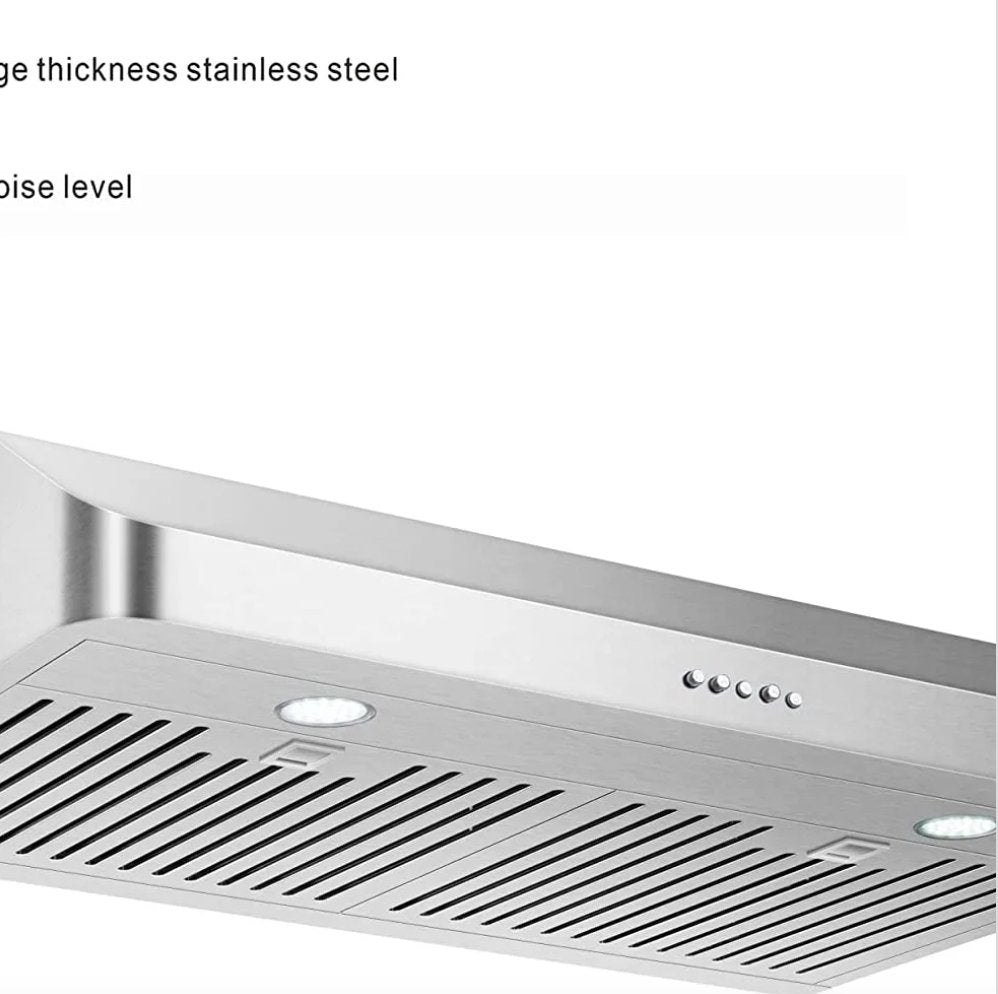 30 Inch Under Cabinet Range Hood Kitchen Vent Hood Built in Range Hood for Ducted in Stainless Steel 400 CFM - Smart Kitchen Lab