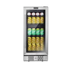 Empava 15 Inch Wine Cooler Undercounter 3cu.ft 84 Cans Mini Fridge BR01S - Smart Kitchen Lab