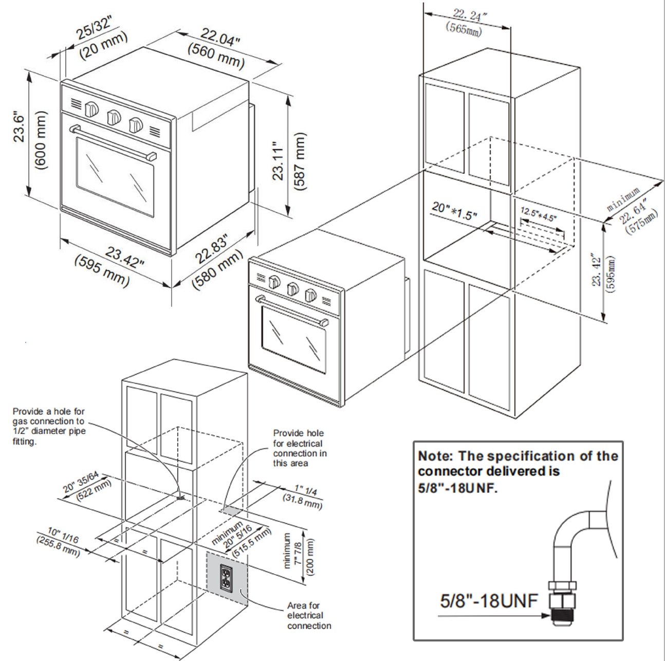 Empava 24 in 2.3 Cu. ft. Gas Wall Oven 24WO11L - Only For LPG Gas - Smart Kitchen Lab