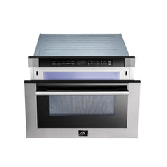Forno 24 inch Microwave Drawer In Stainless Steel - Professional, FMWDR3000-24 - Smart Kitchen Lab