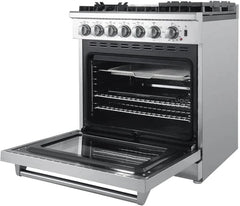 Forno 30 In. Breno Dual Fuel Range in Stainless Steel 5 Italian Burners, FFSGS6196-30 - Smart Kitchen Lab