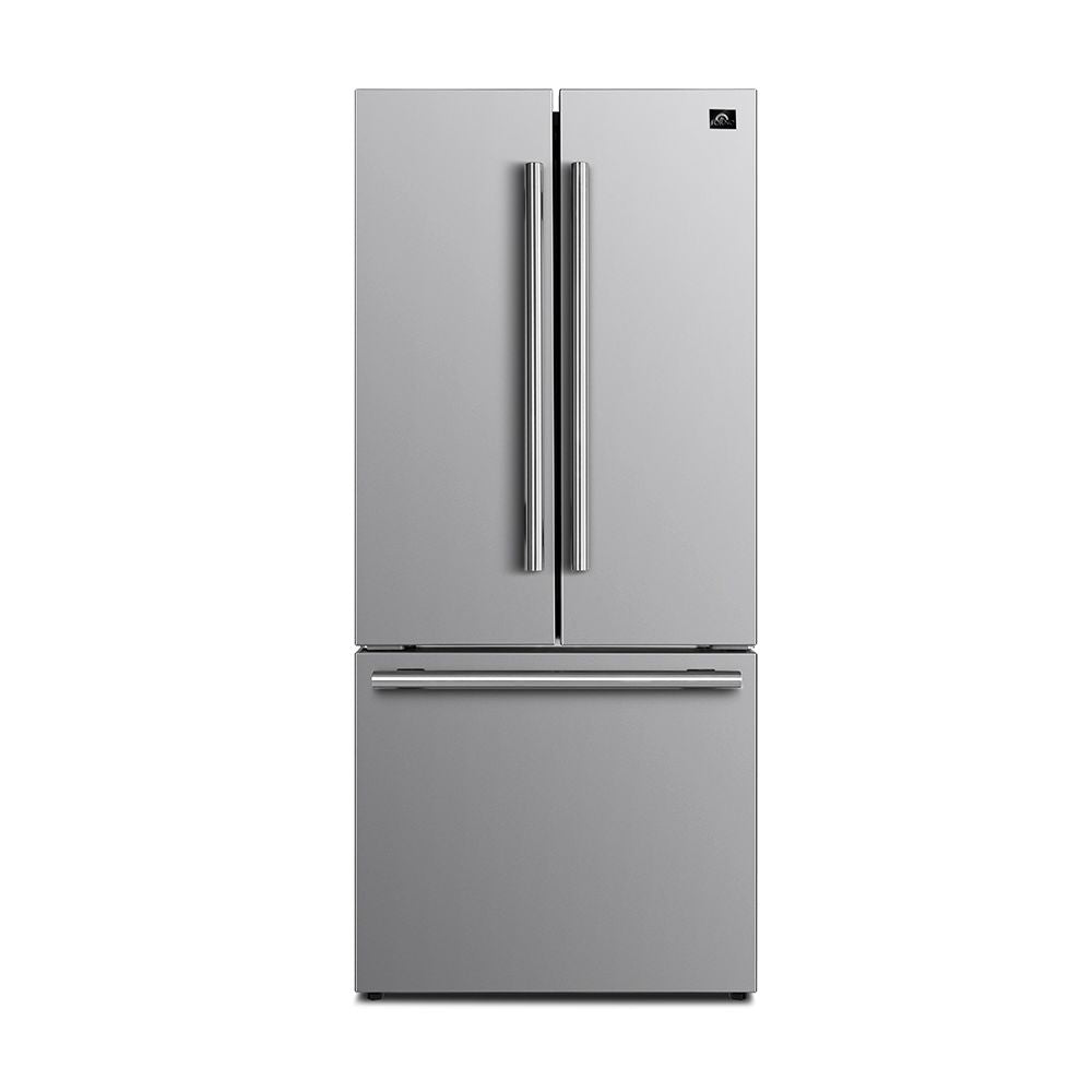 Forno 30 In. French Door Refrigerator with 17.5 cu.ft. in Stainless Steel with Ice Maker, FFFFD1974-31SB - Smart Kitchen Lab