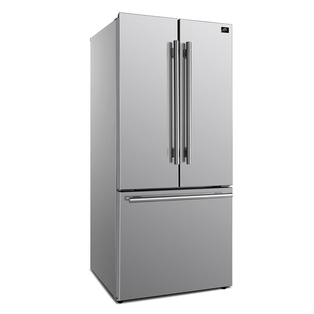 Forno 30 In. French Door Refrigerator with 17.5 cu.ft. in Stainless Steel with Ice Maker, FFFFD1974-31SB - Smart Kitchen Lab