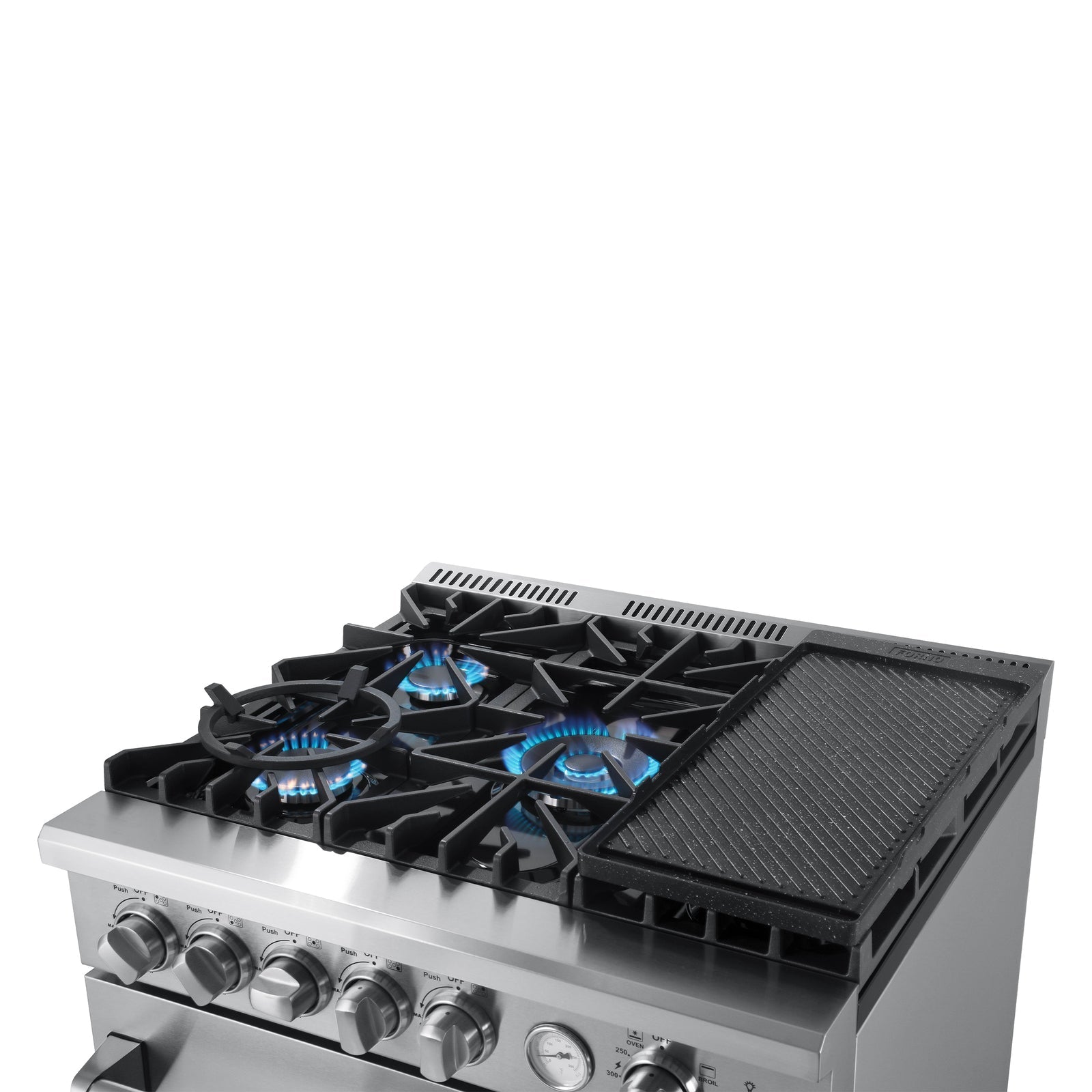Forno 30 Inch Gas Range, 5 Burners with Air Fryer and Griddle, FFSGS6276-30 - Smart Kitchen Lab