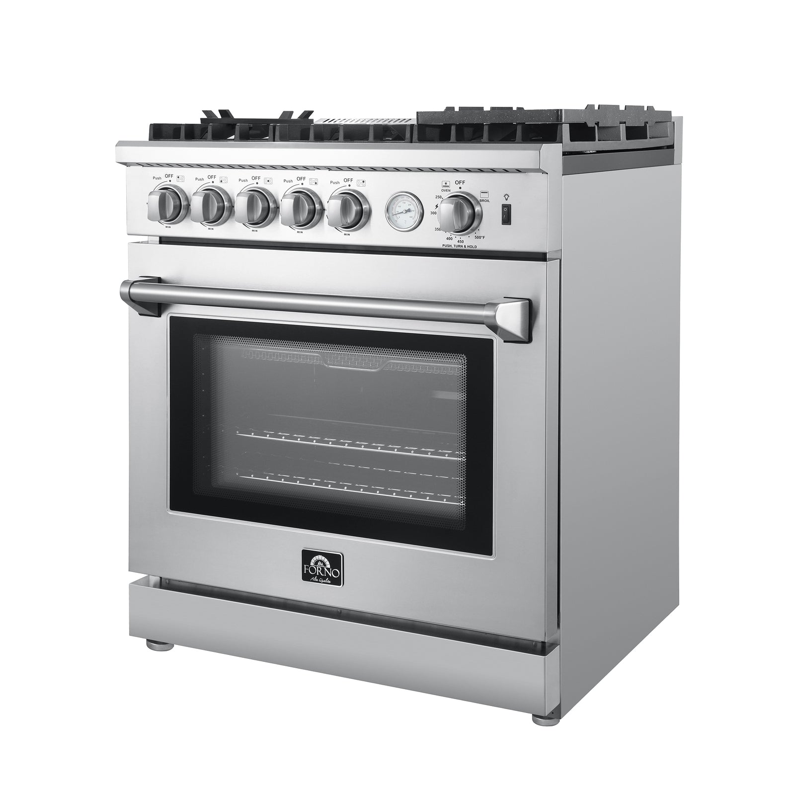 Forno 30 Inch Gas Range, 5 Burners with Air Fryer and Griddle, FFSGS6276-30 - Smart Kitchen Lab
