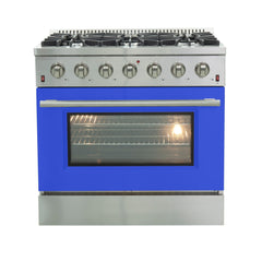 Forno 36″ Galiano Gas Burner / Gas Oven in Stainless Steel 6 Italian Burners, FFSGS6244-36 - Smart Kitchen Lab