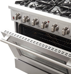Forno 36″ Galiano Gas Burner / Gas Oven in Stainless Steel 6 Italian Burners, FFSGS6244-36 - Smart Kitchen Lab