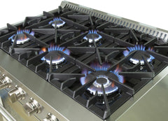 Forno 36″ Galiano Gas Burner / Gas Oven in Stainless Steel 6 Italian Burners, FFSGS6244-36 - Smart Kitchen Lab