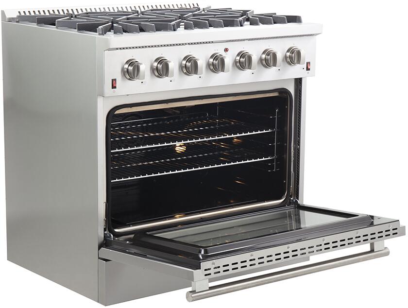 Forno 36″ Galiano Gas Burner / Gas Oven in Stainless Steel 6 Italian Burners, FFSGS6244-36 - Smart Kitchen Lab
