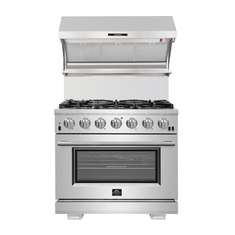 Forno 36 in. 1,200 CFM Wall Mount Range Hood and Back Splash, FRHWM5029-36HB - Smart Kitchen Lab