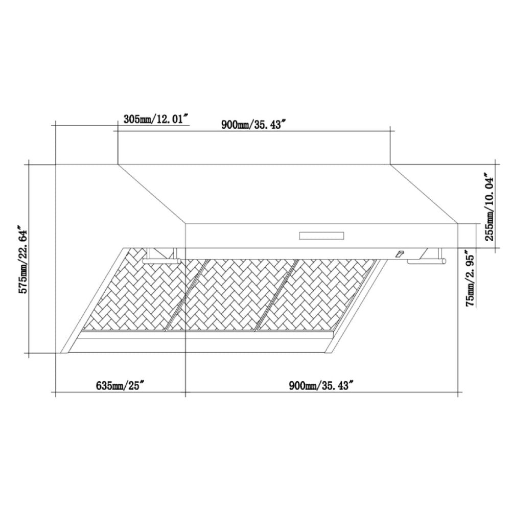 Forno 36 in. 1,200 CFM Wall Mount Range Hood and Back Splash, FRHWM5029-36HB - Smart Kitchen Lab