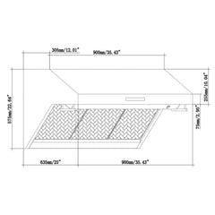 Forno 36 in. 1,200 CFM Wall Mount Range Hood and Back Splash, FRHWM5029-36HB - Smart Kitchen Lab