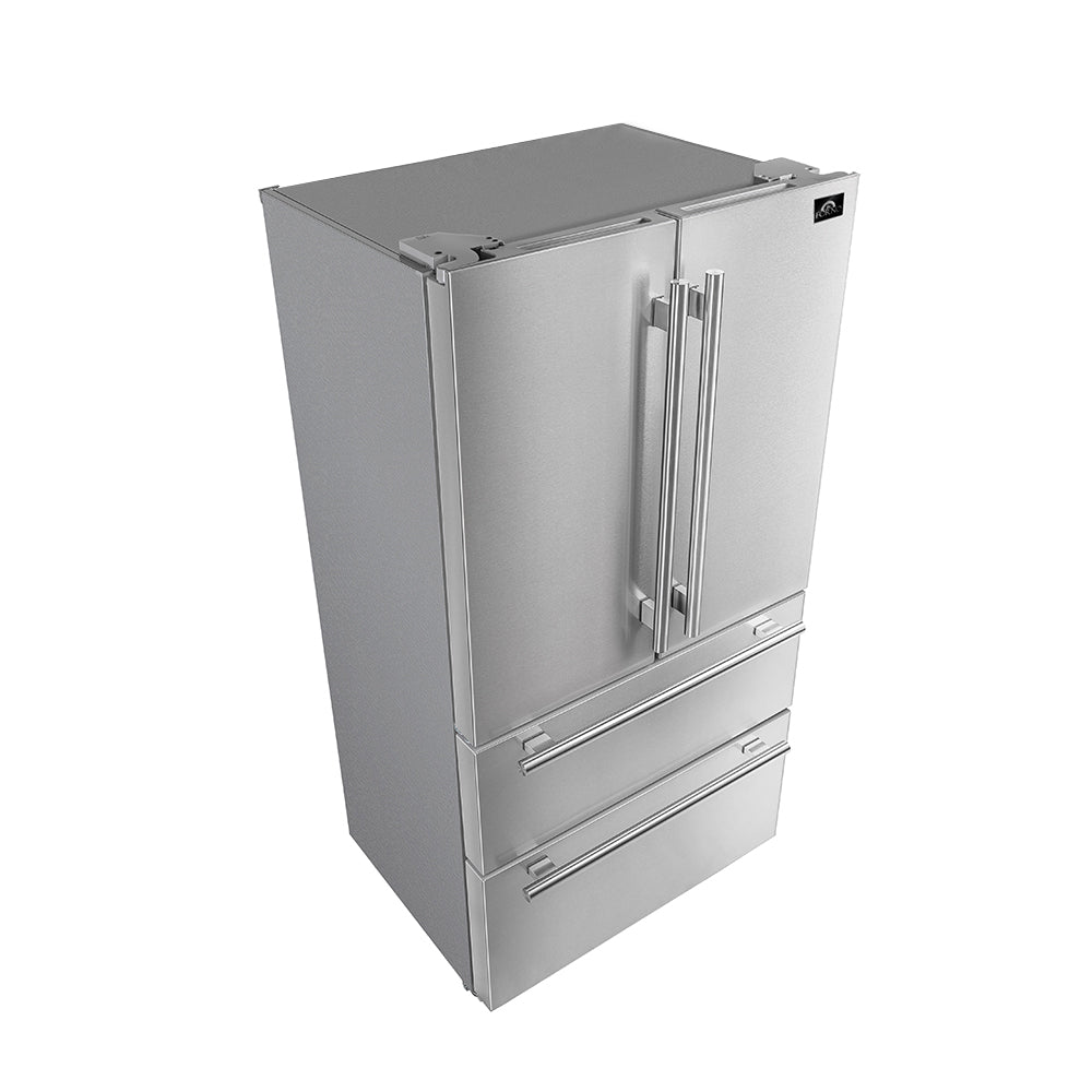 Forno 36 in. 19.3 cu.ft. French Door Refrigerator in Stainless Steel with Grill, FFRBI1820-40SG - Smart Kitchen Lab