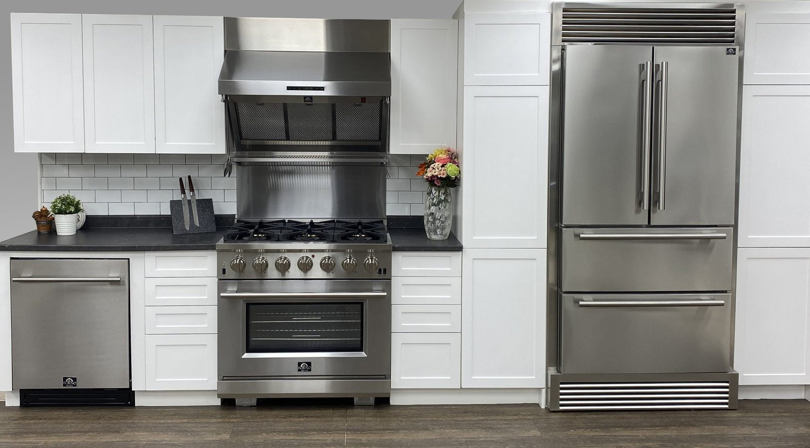Forno 36 in. 19.3 cu.ft. French Door Refrigerator in Stainless Steel with Grill, FFRBI1820-40SG - Smart Kitchen Lab