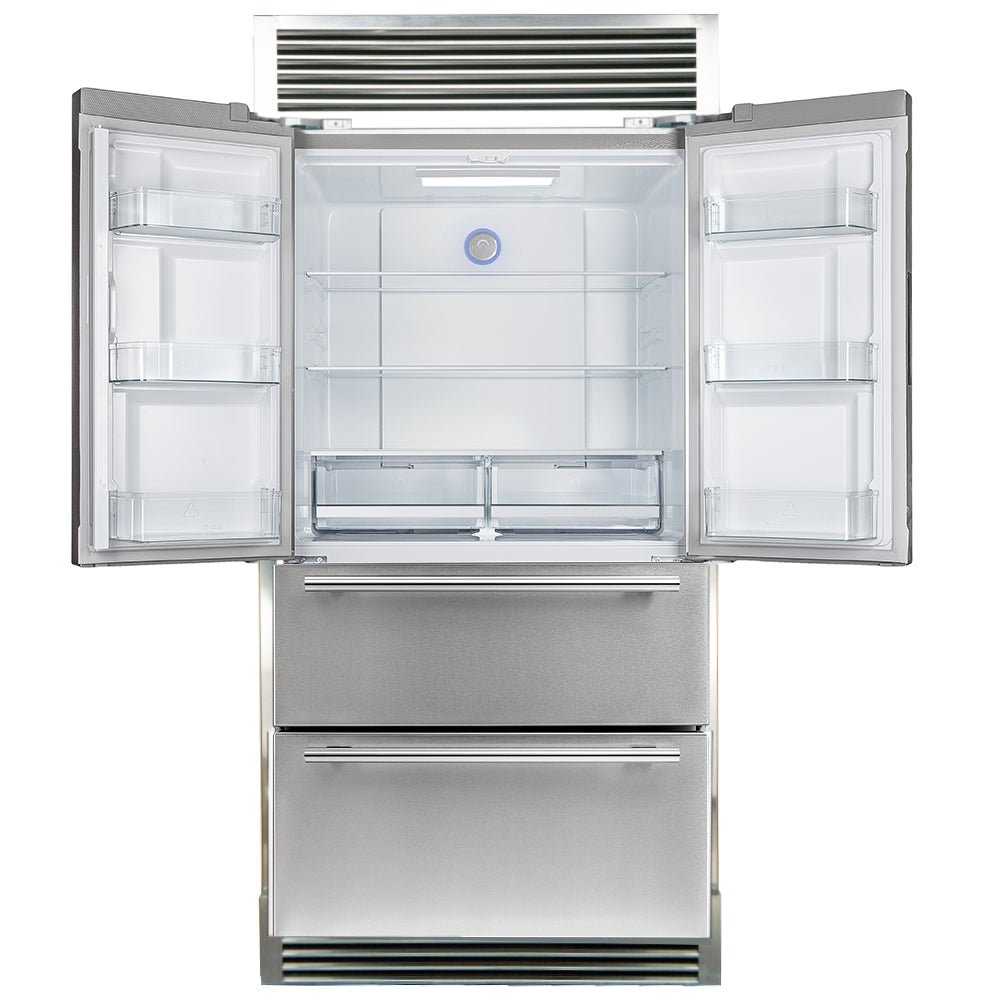 Forno 36 in. 19.3 cu.ft. French Door Refrigerator in Stainless Steel with Grill, FFRBI1820-40SG - Smart Kitchen Lab