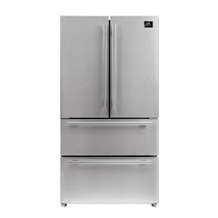 Forno 36 in. 19.3 cu.ft. French Door Refrigerator in Stainless Steel with Grill, FFRBI1820-40SG - Smart Kitchen Lab