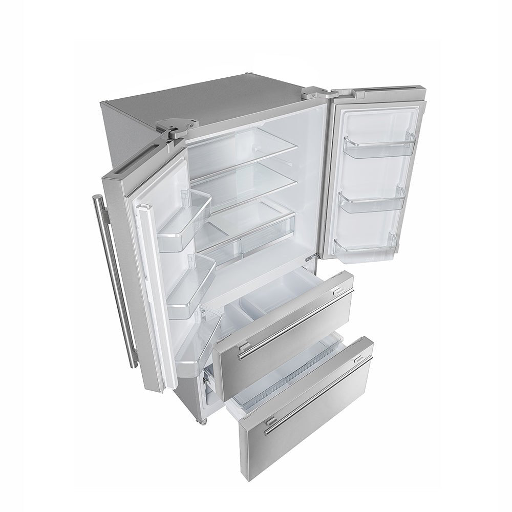 Forno 36 in. 19.3 cu.ft. French Door Refrigerator in Stainless Steel with Grill, FFRBI1820-40SG - Smart Kitchen Lab