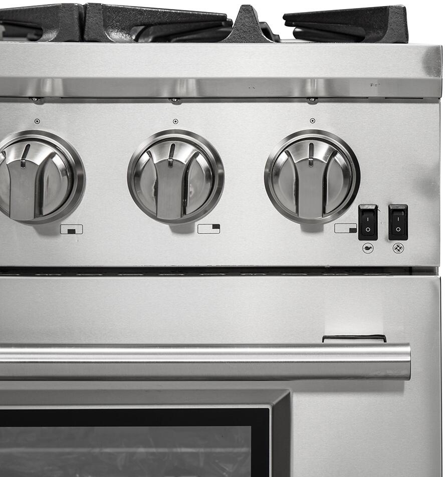Forno 36″ Pro Series Capriasca Gas Burner / Electric Oven in Stainless Steel 6 Italian Burners, FFSGS6187-36 - Smart Kitchen Lab