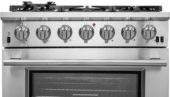 Forno 36″ Pro Series Capriasca Gas Burner / Electric Oven in Stainless Steel 6 Italian Burners, FFSGS6187-36 - Smart Kitchen Lab