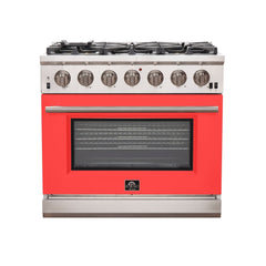 Forno 36″ Pro Series Capriasca Gas Burner / Gas Oven in Stainless Steel 6 Italian Burners, FFSGS6260-36 - Smart Kitchen Lab