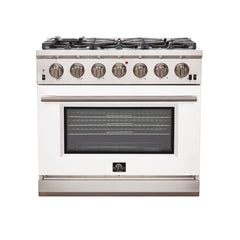 Forno 36″ Pro Series Capriasca Gas Burner / Gas Oven in Stainless Steel 6 Italian Burners, FFSGS6260-36 - Smart Kitchen Lab
