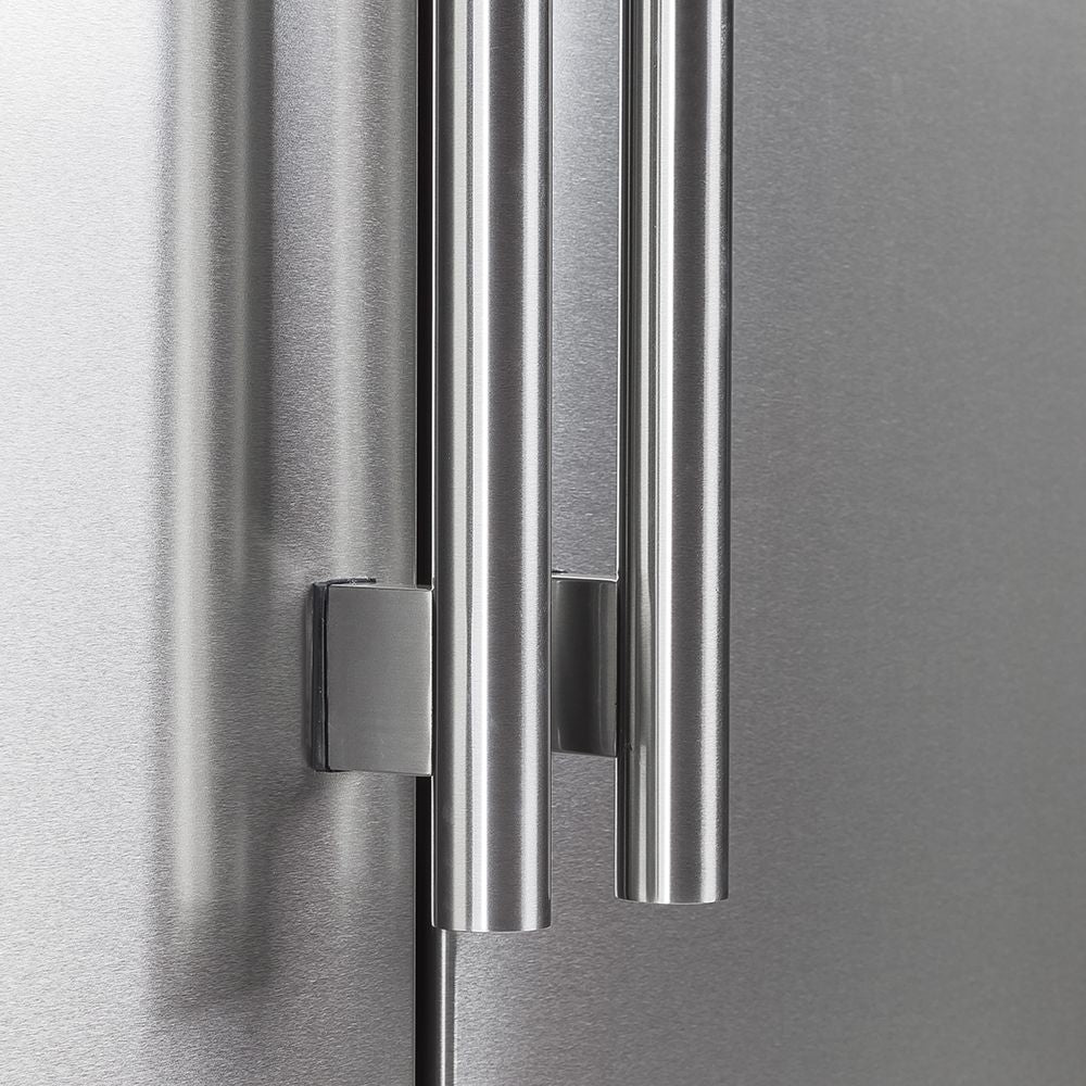 Forno 37 In. Side by Side Counter Depth Refrigerator with 15.6 cu.ft. in Stainless Steel with Steel Grill Trim, FFRBI1805-37SG - Smart Kitchen Lab