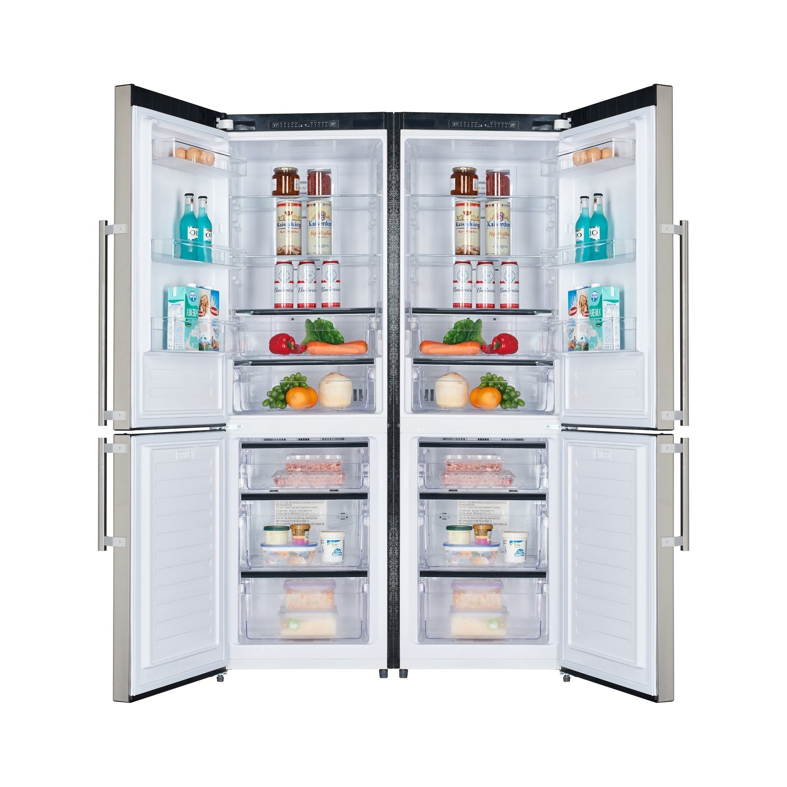 Forno 48 Inch Bottom Mount 22.2 cu. ft. Refrigerator in Stainless Steel, FFFFD1948-48S - Smart Kitchen Lab