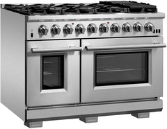 Forno 48″ Pro Series Capriasca Gas Burner / Gas Oven in Stainless Steel 8 Italian Burners, FFSGS6260-48 - Smart Kitchen Lab