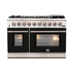 Forno 48″ Pro Series Capriasca Gas Burner / Gas Oven in Stainless Steel 8 Italian Burners, FFSGS6260-48 - Smart Kitchen Lab