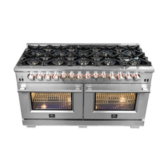 Forno 60 Inch Titanium Pro Series Capriasca Freestanding Dual Fuel Range, FFSGS6187-60 - Smart Kitchen Lab