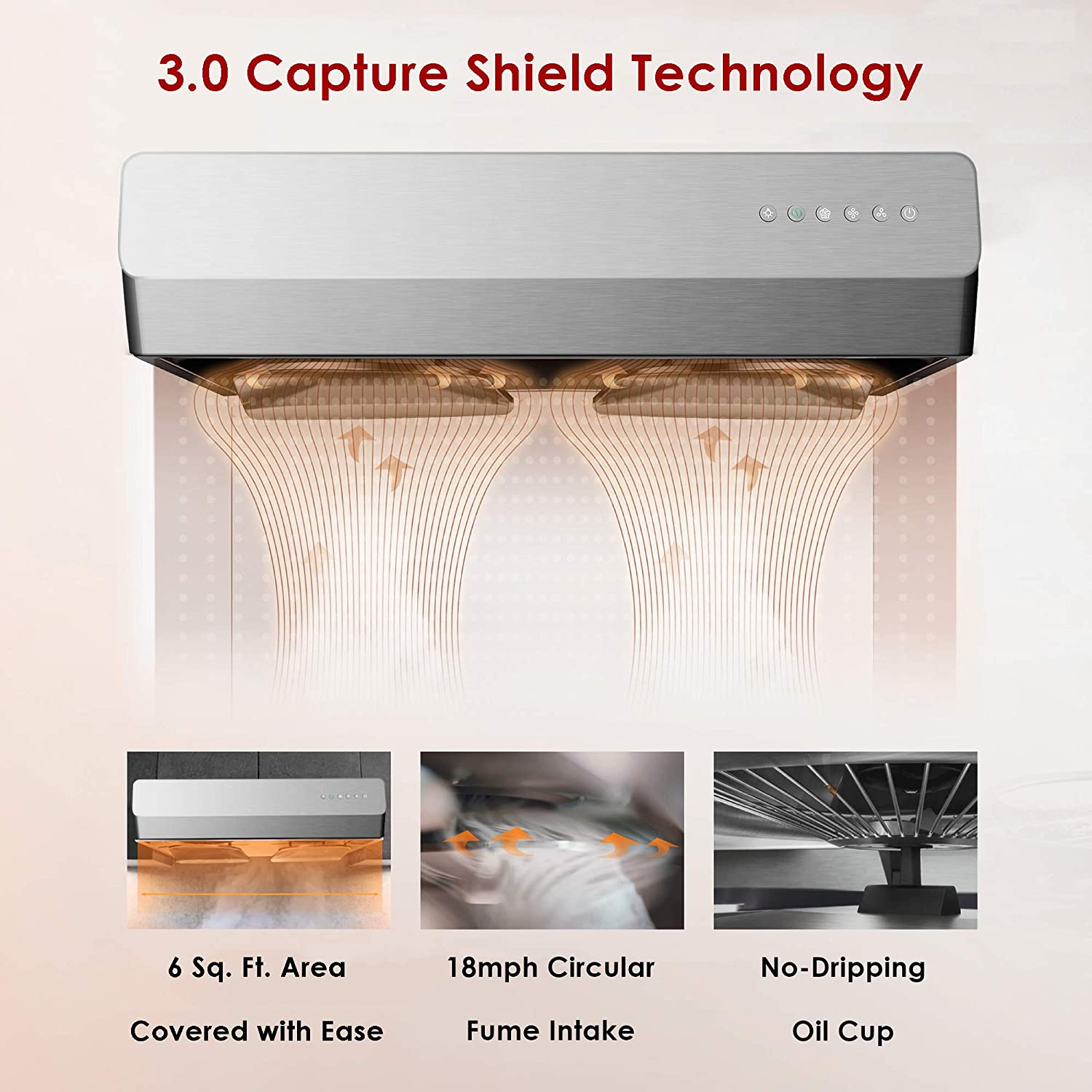 Fotile Pixie Air 30 in Slim Stainless Steel Undercabinet Range Hood, UQS3001 - Smart Kitchen Lab