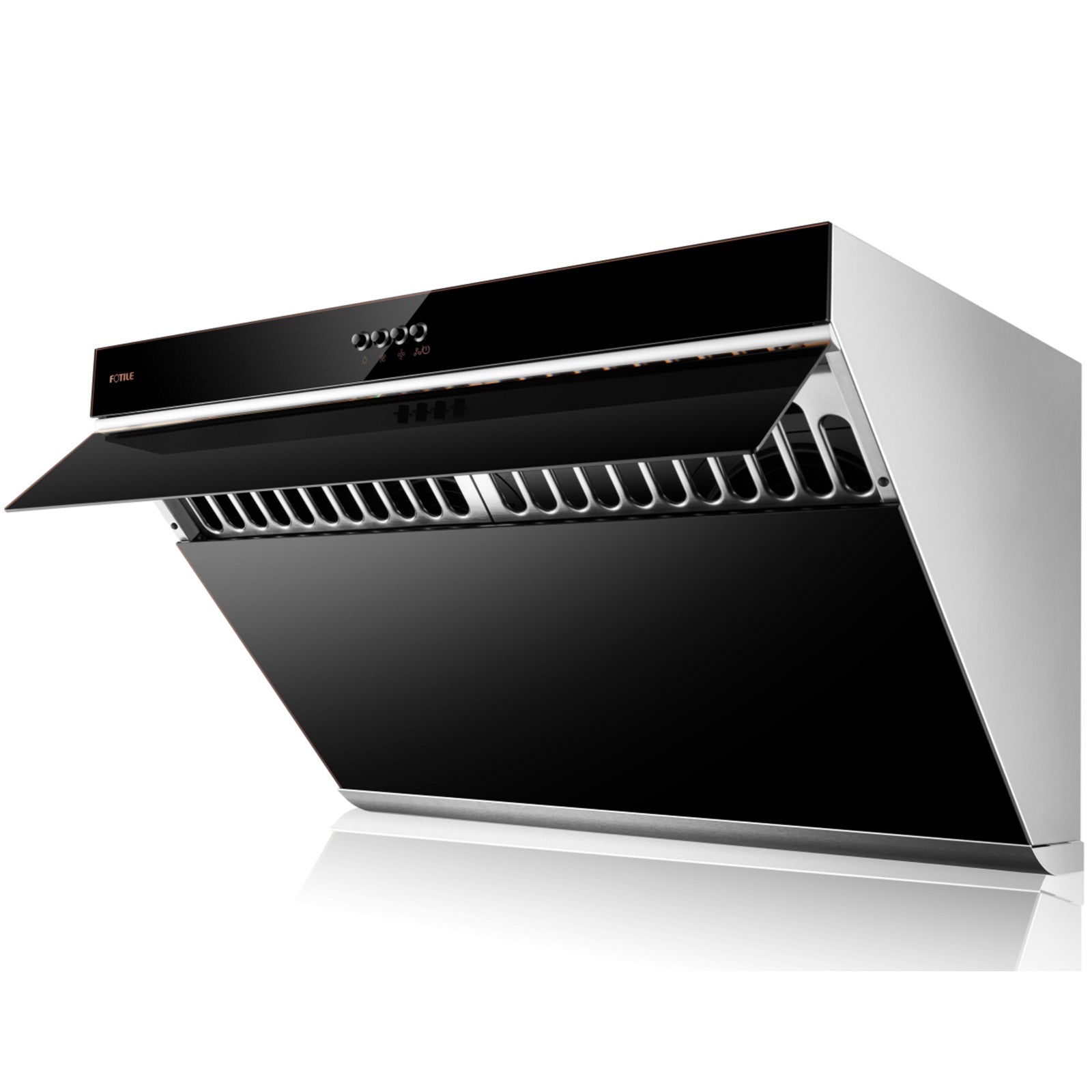Fotile Slant Vent Series 30 in. 850 CFM Range Hood with Push Buttons in Onyx Black, JQG7522 - Smart Kitchen Lab