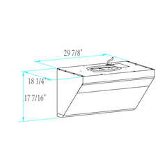 Fotile Slant Vent Series 30 in. 850 CFM Range Hood with Touchscreen in Silver Gray, JQG7501.G - Smart Kitchen Lab