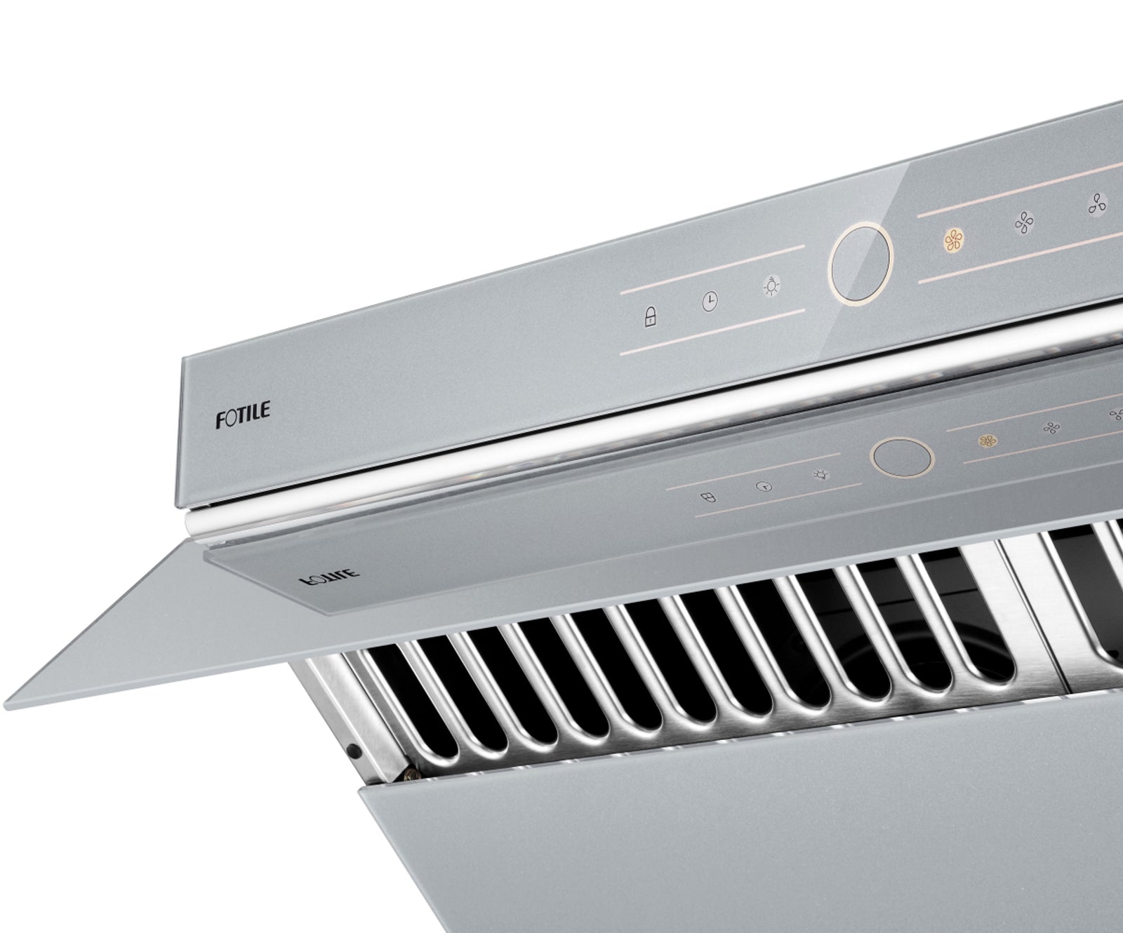 Fotile Slant Vent Series 30 in. 850 CFM Range Hood with Touchscreen in Silver Gray, JQG7501.G - Smart Kitchen Lab