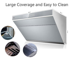 Fotile Slant Vent Series 30 in. 850 CFM Range Hood with Touchscreen in Silver Gray, JQG7501.G - Smart Kitchen Lab