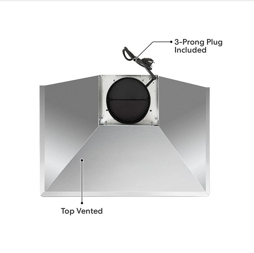 LE30T Wall Mount Range Hood with Ducted Convertible Ductless - Smart Kitchen Lab
