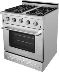 NXR 30 in. 4.5 cu.ft. Pro-Style Propane Gas Range with Convection Oven in Stainless Steel, SC3055LP - Smart Kitchen Lab