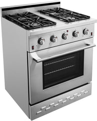 NXR 30 in. 4.5 cu.ft. Pro-Style Propane Gas Range with Convection Oven in Stainless Steel, SC3055LP - Smart Kitchen Lab