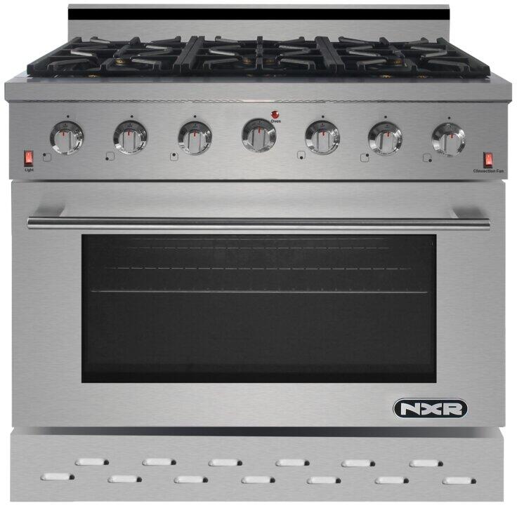 NXR 36 in. 5.5 cu.ft. Pro-Style Propane Gas Range with Convection Oven in Stainless Steel, SC3611LP - Smart Kitchen Lab