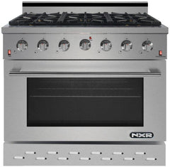 NXR 36 in. 5.5 cu.ft. Pro-Style Propane Gas Range with Convection Oven in Stainless Steel, SC3611LP - Smart Kitchen Lab