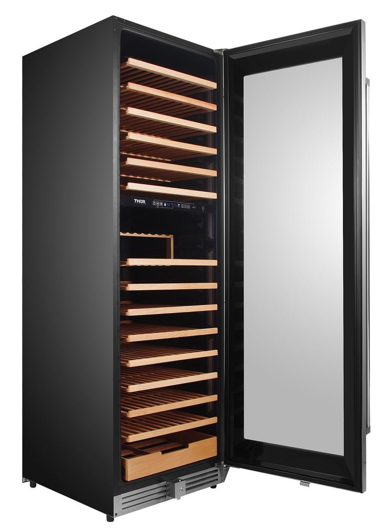 Perfectly Situation Openbox with Supper Discount Thor Kitchen 24 in. 162 Bottle Dual Zone Wine Cooler, TWC2403DI -R - Smart Kitchen Lab