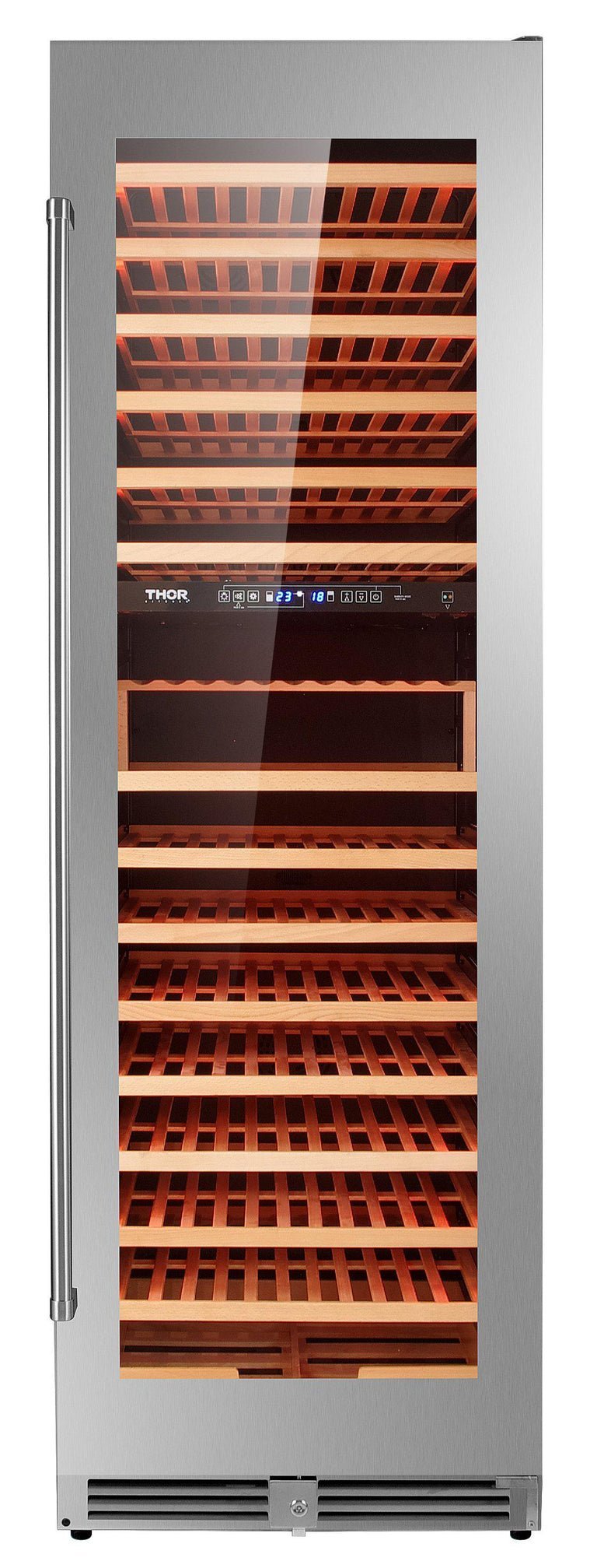 Perfectly Situation Openbox with Supper Discount Thor Kitchen 24 in. 162 Bottle Dual Zone Wine Cooler, TWC2403DI -R - Smart Kitchen Lab