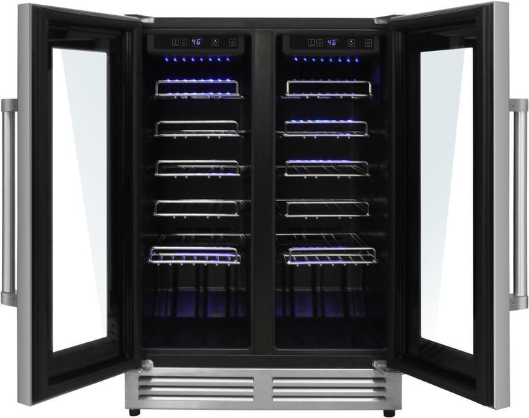 Perfectly Situation Openbox with Supper Discount Thor Kitchen 24 in. 42 Bottle Dual Zone Wine Cooler, TWC2402 -R - Smart Kitchen Lab