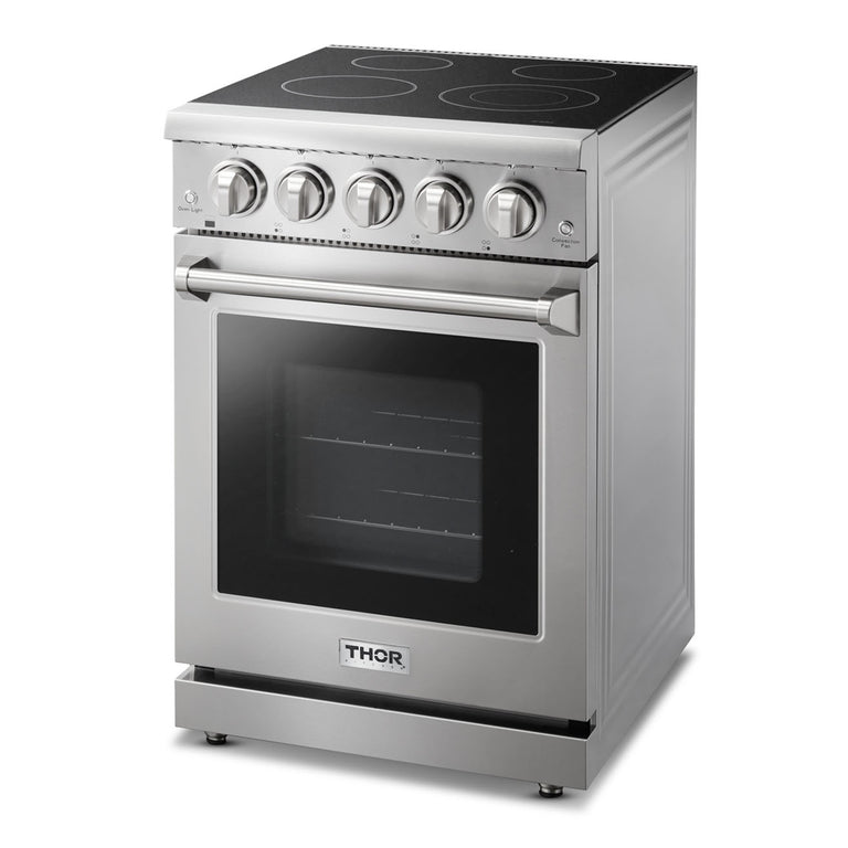 Perfectly Situation Openbox with Supper Discount Thor Kitchen 24 in. Professional Electric Range in Stainless Steel, HRE2401 -R - Smart Kitchen Lab
